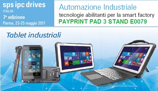 alla fiera dell'automazione SPS di Parma i tablet rugged emdoor